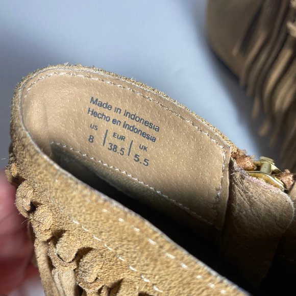 Aldo Tan Suede Fringe Bootie 8 - Picture 6 of 6